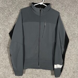 Ibex Breakaway Jacket‎ Mens M Gray Peak Climawool Softshell Reflective Full Zip